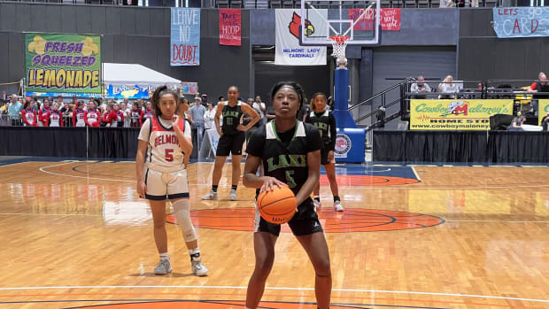 Lake guard Laneisha Palm scored 17 points to lead the Hornets past Belmont in the semifinal round of the MHSAA 2A Girls Basketball Tournament Tuesday morning at the Mississippi Coliseum.